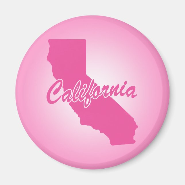 Imã Magnet da Califórnia, rosa, (Frente)