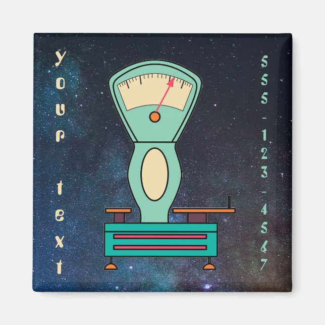 Imã Magnet da Empresa em Escala Retroativa Editável (Frente)