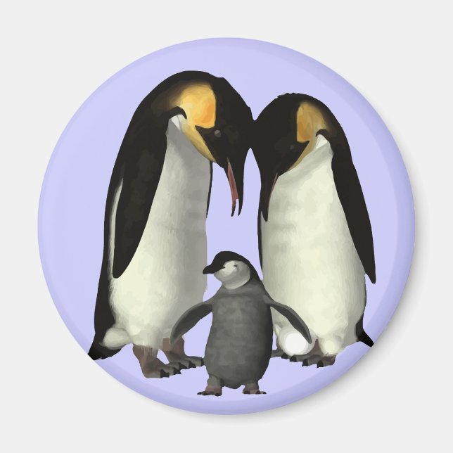 Imã Magnet da Família Penguin (Frente)