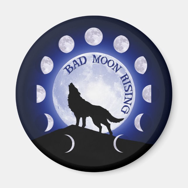 Imã Magnet da Fase da Lua do Lobisomem (Frente)