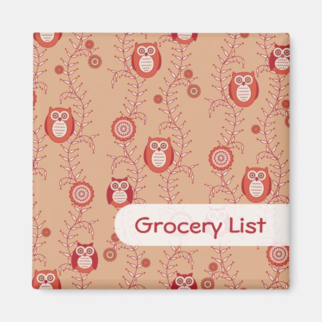 Imã Magnet da Lista de Compras Modernas (Frente)