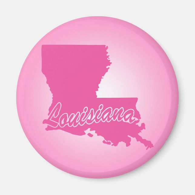 Imã Magnet da Louisiana, Pink State (Frente)