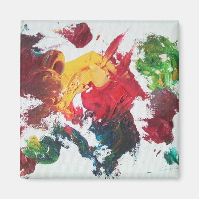 Imã Magnet da Paleta Vermelha de Pintura de Petróleo (Frente)