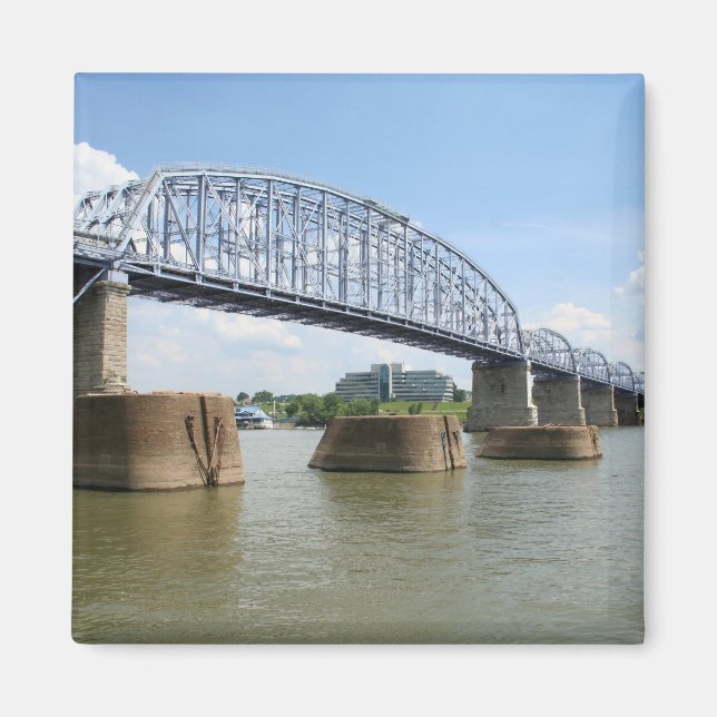 Imã Magnet da ponte Pessoas roxa (Frente)