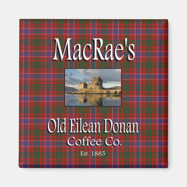 Imã Magnet da velha Eilean Donan Coffee Co. (Frente)