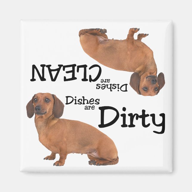 Imã Magnet Dachshund Dishwasher (Frente)