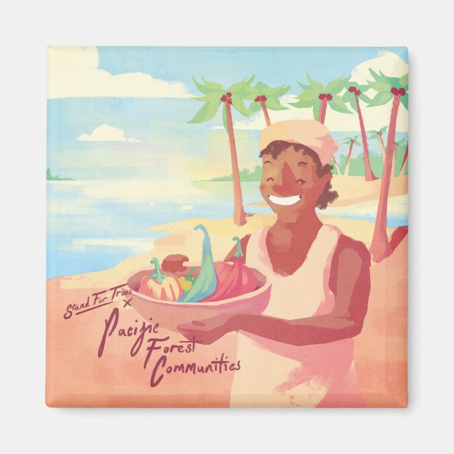 Imã Magnet das Comunidades Florestais do Pacífico (Frente)