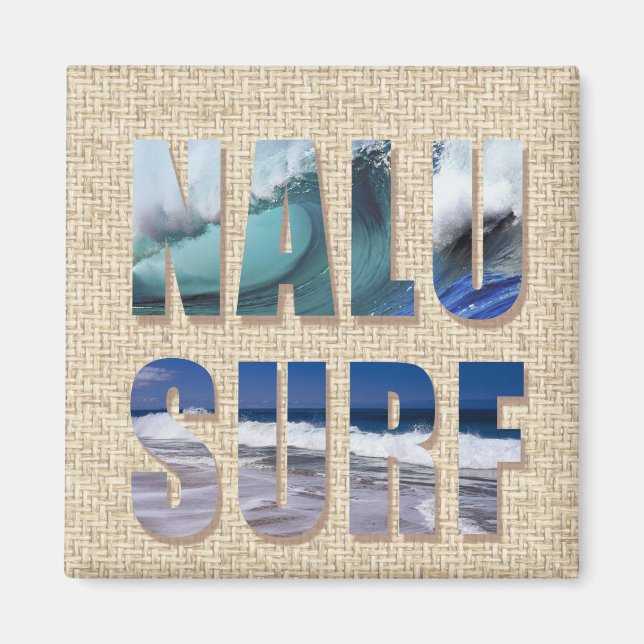 Imã Magnet das Palavras da Ilha de Nalu-Surf (Frente)