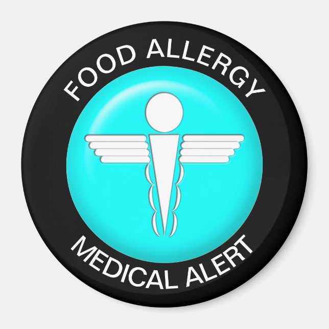 Imã Magnet de Alerta de Alergia da comida (Frente)