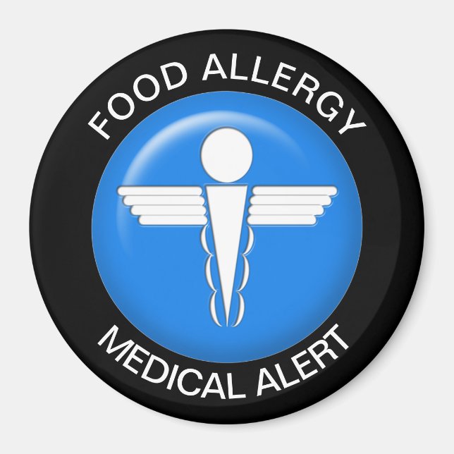Imã Magnet de Alerta de Alergia da comida (Frente)
