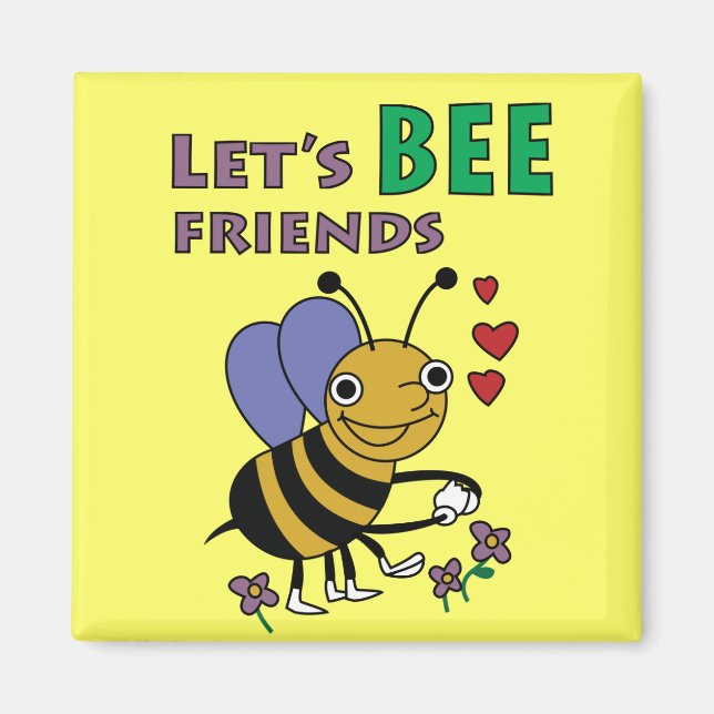 Imã Magnet de Amigos de Bee de vamos (Frente)