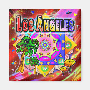 Imã Magnet de Amigos Tropicais de Los Angeles
