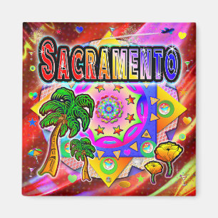 Imã Magnet de Amigos Tropicais de Sacramento