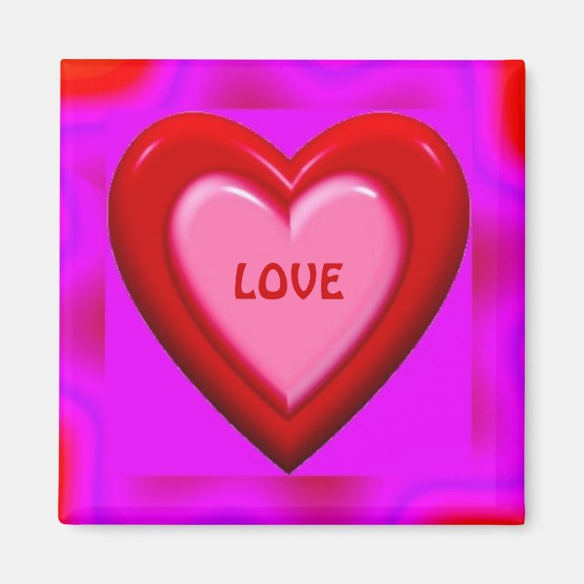 Imã Magnet de Amor Coração (Frente)