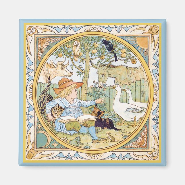 Imã Magnet De Animais Vintage (Frente)