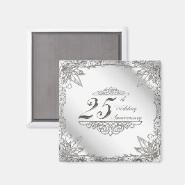 Imã Magnet de Aniversário de Casamento de 25