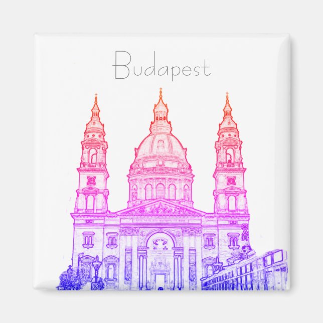 Imã Magnet de Arquitetura da Cidade de Budapeste, Hung (Frente)
