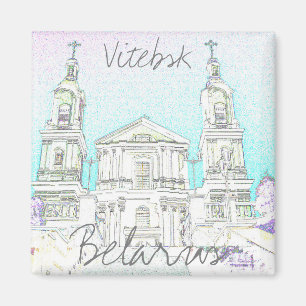 Imã Magnet de Arquitetura Estilizada em Belarus Vitebs