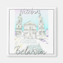 Imã Magnet de Arquitetura Estilizada em Belarus Vitebs