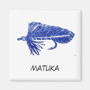 Imã Magnet De Arte De Pesca Com Banho Azul