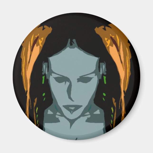 Imã Magnet de arte vetorial do ciber Pintinho MB (Frente)