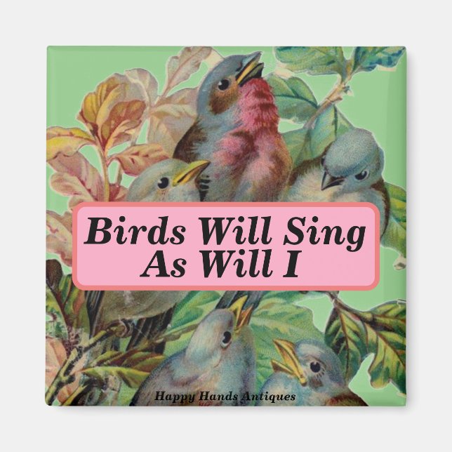 Imã Magnet de Aves Vitorianas (Frente)