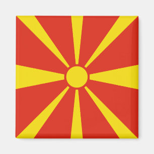 Imã Magnet de Bandeira da Macedônia do Norte