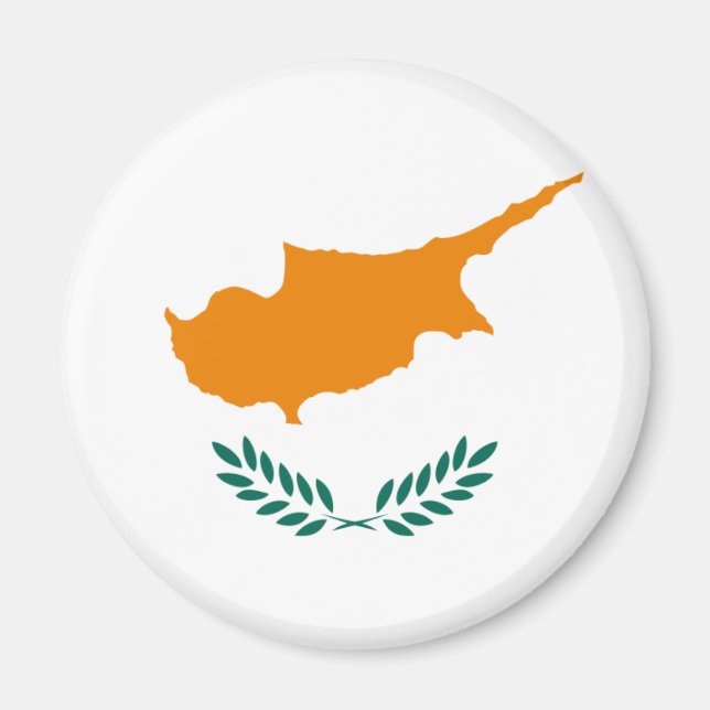 Imã Magnet de Bandeira de Chipre (Frente)