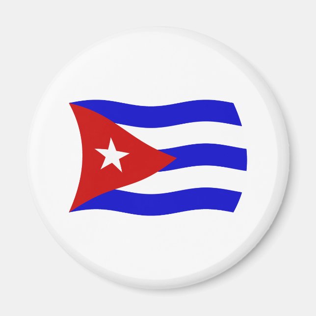 Imã Magnet de Bandeira de Cuba (Frente)