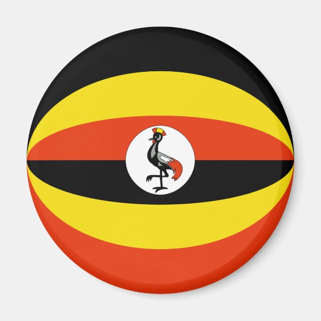 Imã Magnet de Bandeira de Pesca de Uganda (Frente)