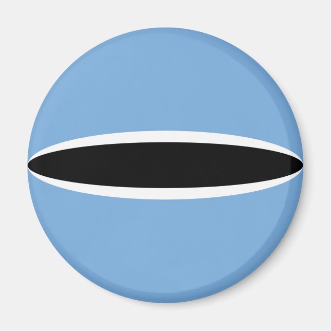 Imã Magnet de Bandeira do Botswana Fisheye (Frente)