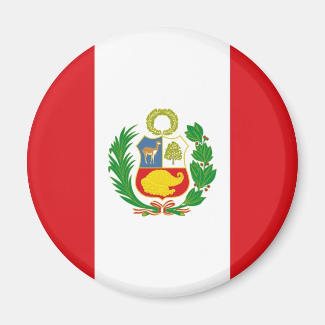 Imã Magnet de bandeira do Peru (Frente)