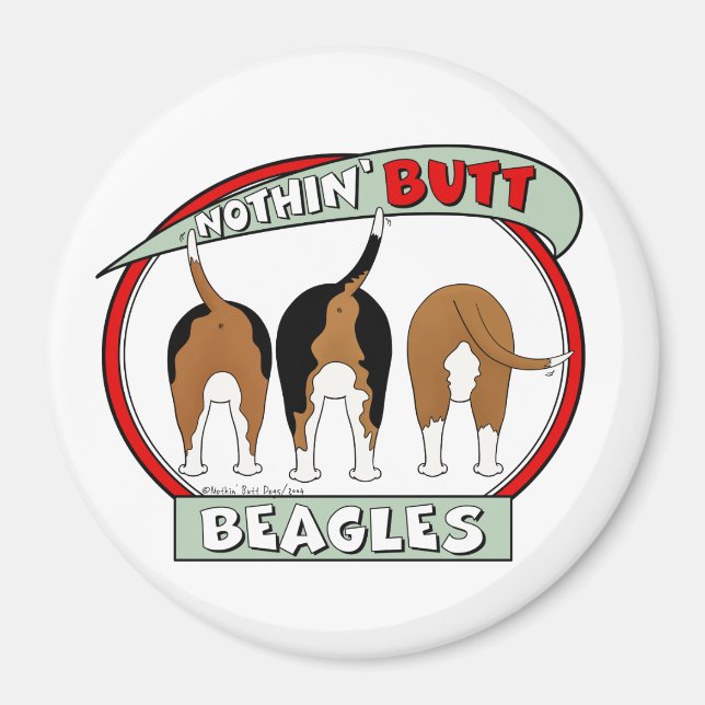 Imã Magnet de Beagles do Bumbum (Frente)