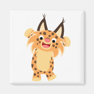 Imã Magnet de Bobcat, um cartoon bonito e punky