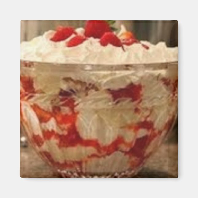 Imã Magnet De Bolo De Morango (Frente)