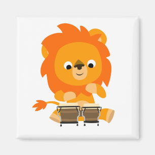 Imã Magnet De Bongos De Pagamento De Leão De Cartoon B