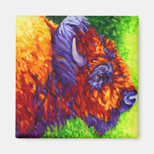 Imã Magnet de Buffalo Vermelho (Frente)