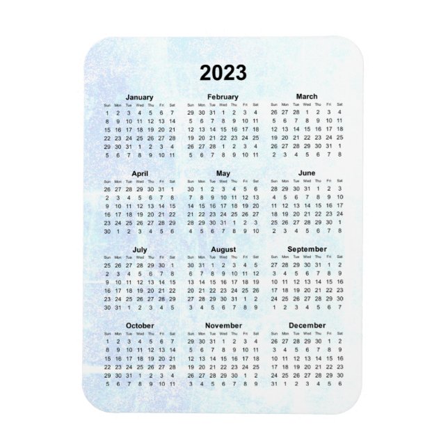 Ímã Magnet de Calendário Mensal 2023 Texturizado (Vertical)