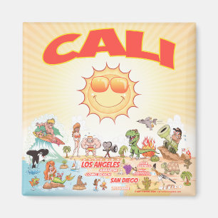 Imã Magnet de Cartoon do Sul da Califórnia Cali