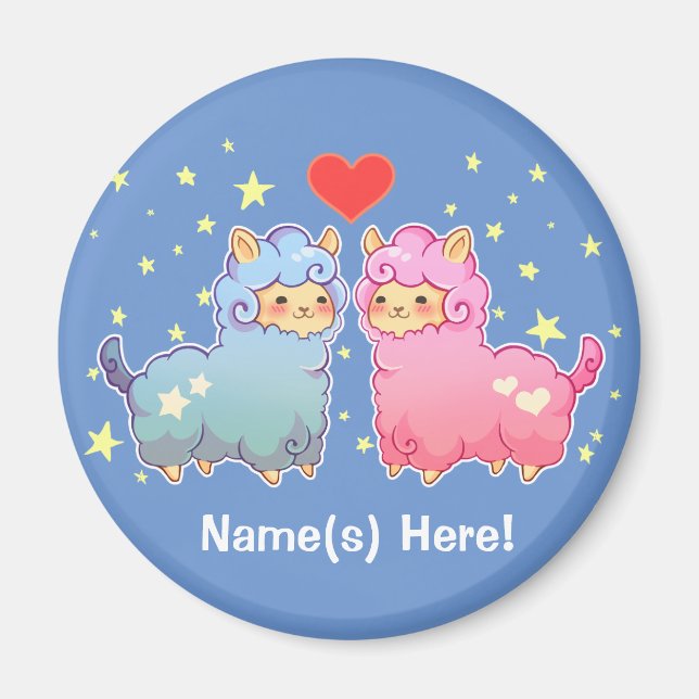 Imã Magnet de Casal de Llama (Frente)