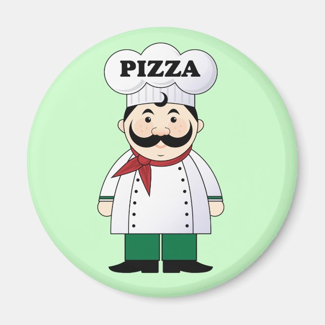 Imã Magnet De Chef De Pizza Italiana (Frente)