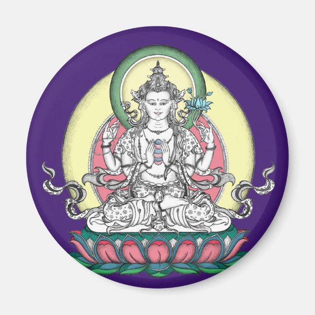 Imã MAGNET de Chenrezig / Avalokiteshvara (Frente)