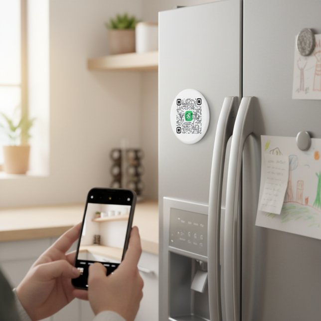 Imã Magnet de Código QR de Aplicativo de Caixa Persona (Personalized Cash App QR Code Magnet)
