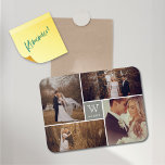 Ímã Magnet de Colagem de Fotos do Monograma de Casamen<br><div class="desc">Concebido por gordura*fa*estanho. Fácil de personalizar com seu próprio texto,  foto ou imagem. Para pedidos personalizados,  entre em contato direto com o . Aplicam-se taxas personalizadas. www.zazzle.com/fat_fa_tin www.zazzle.com/color_therapy www.zazzle.com/fatfatin_blue_knot www.zazzle.com/fatfatin_red_knot www.zazzle.com/fatfatin_mini_me www.zazzle.com/fatfatin_design www.zazzle.com/fatfatin_ink</div>
