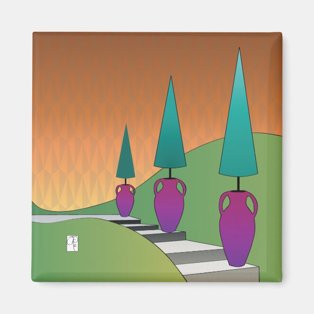 Imã Magnet de Cones Topiário (Frente)