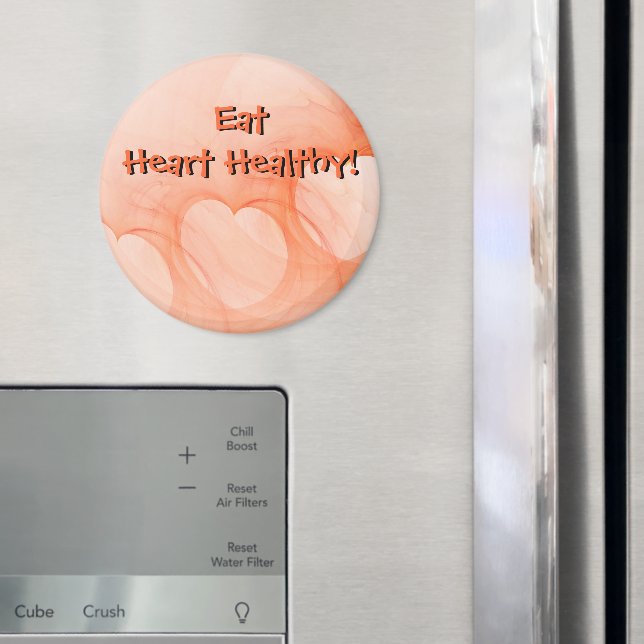 Imã Magnet de Corações de Abstrato de Laranja Chic (In Situ (Fridge))