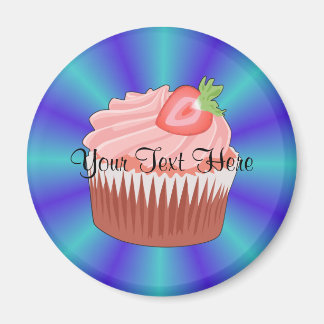Imã Magnet de Cupcake de Morango