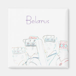Imã Magnet de Desenhos Folicais da Bielorrússia