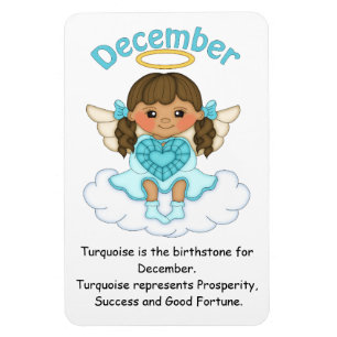 Ímã Magnet De Dezembro De Birthstone Angel Brunette Pr