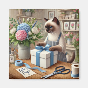 Imã Magnet de Dia de os pais Cat para Pais de Cat